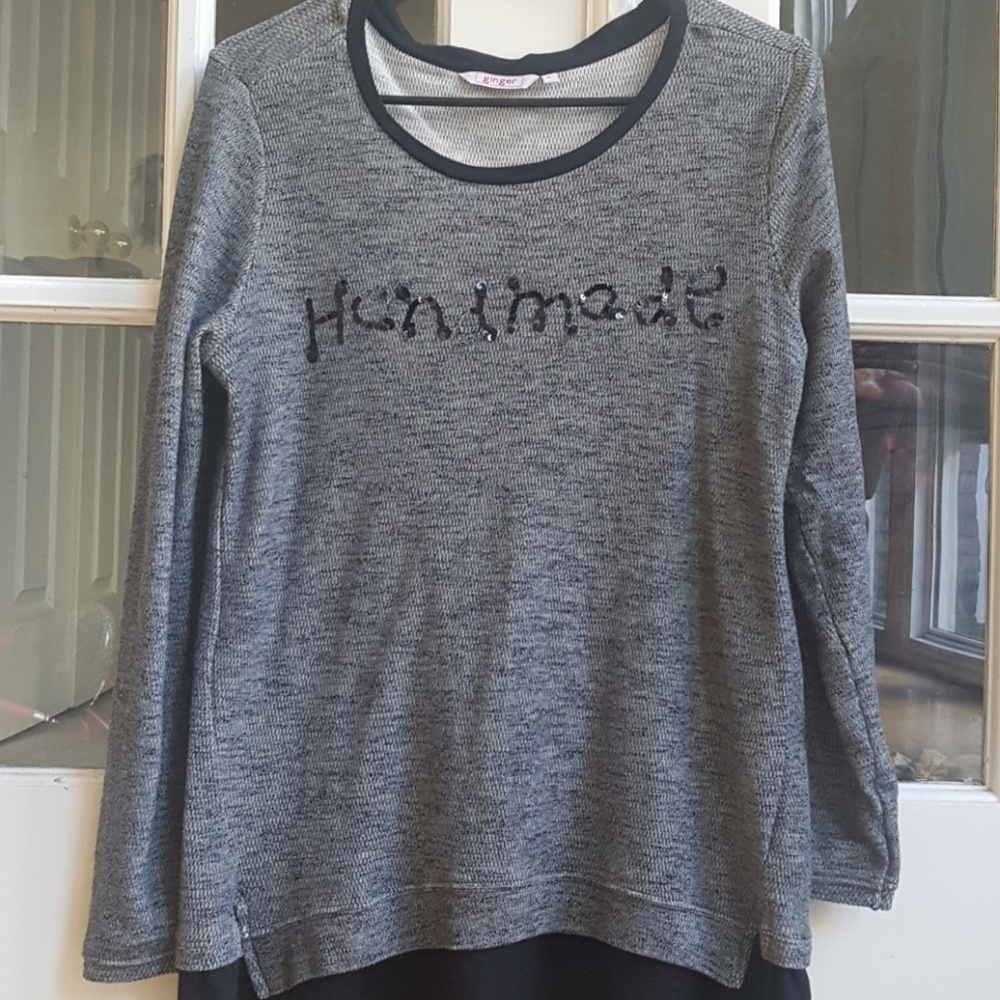 Super comfy over sized tee with sequence detail